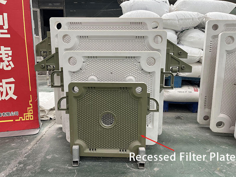 recessed filter plate