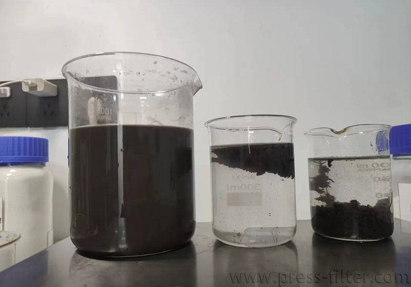 Comparison before and after flocculation