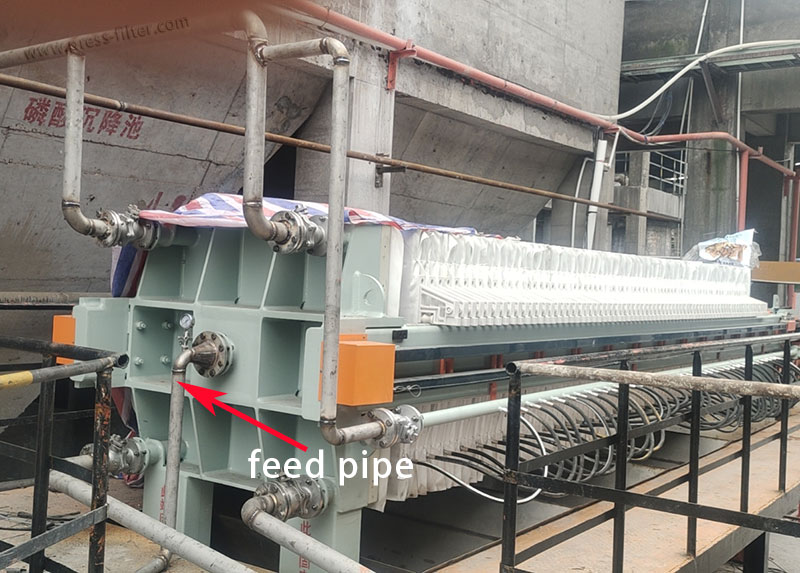 filter press feed pipe